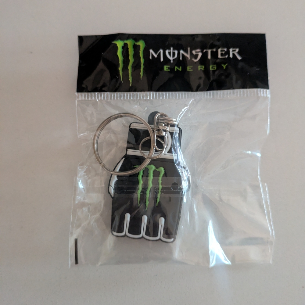 NWT Monster Energy Black Keychain